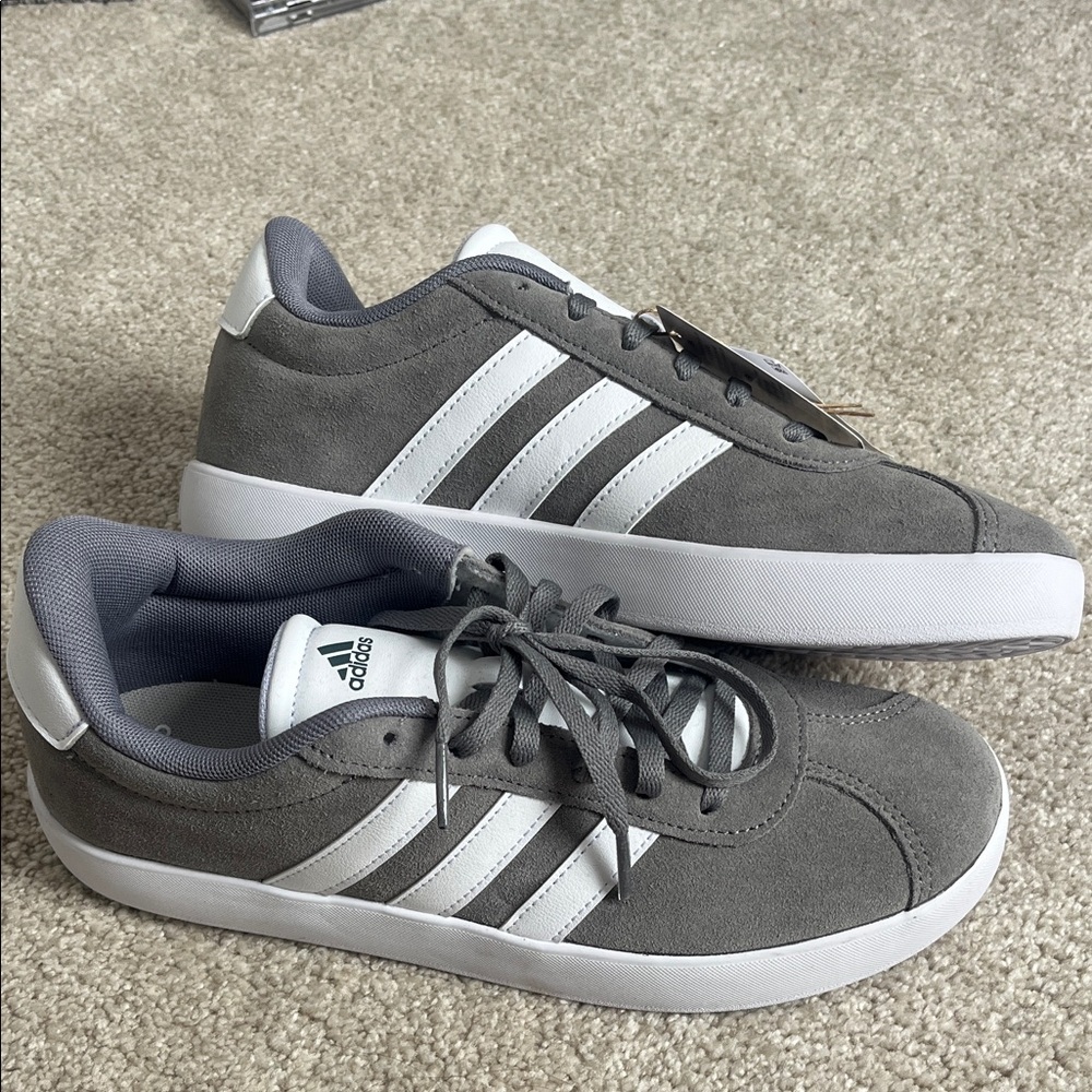 Adidas kids Gray and White Sneakers